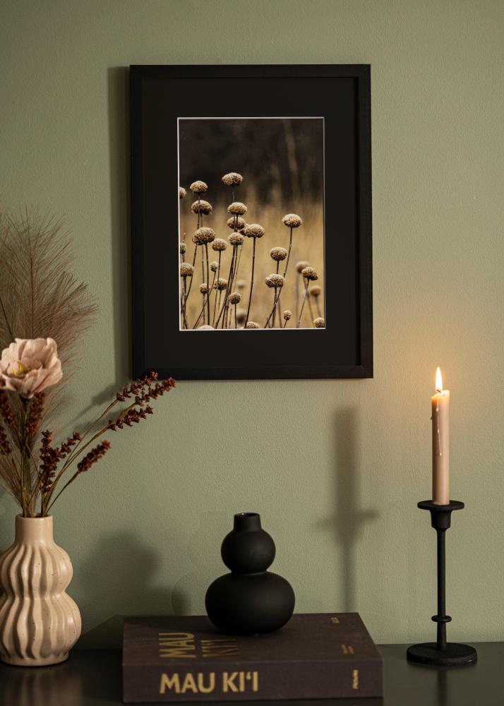 Ram med passepartou Rahmen Selection Schwarz 13x18 cm - Passepartout Schwarz 9x12 cm