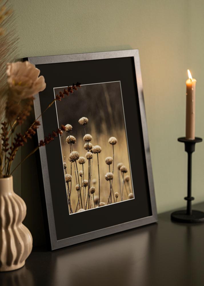 Ram med passepartou Rahmen Selection Schwarz 13x18 cm - Passepartout Schwarz 9x12 cm