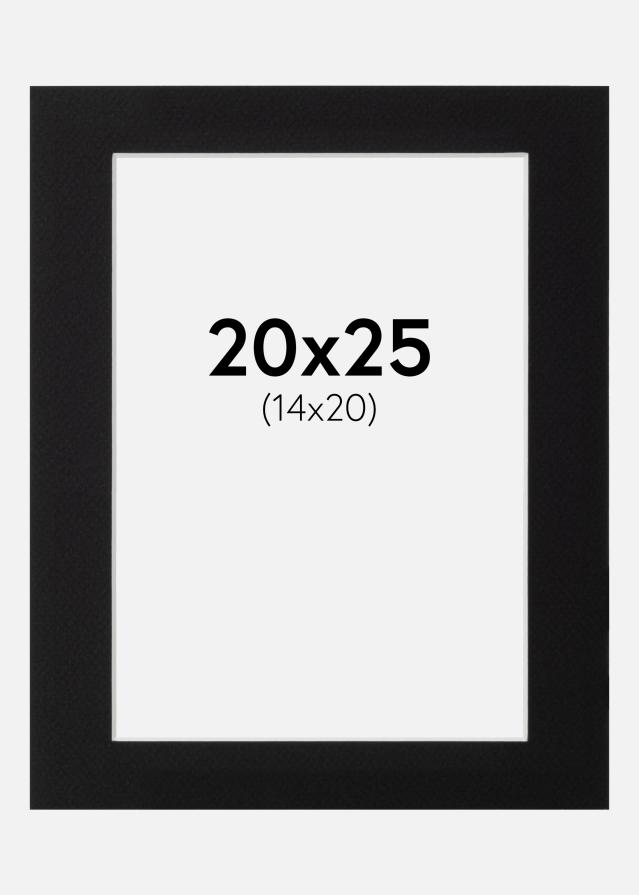 Galleri 1 Passepartout Canson Schwarz (weißer Kern) 20x25 cm (14x20)