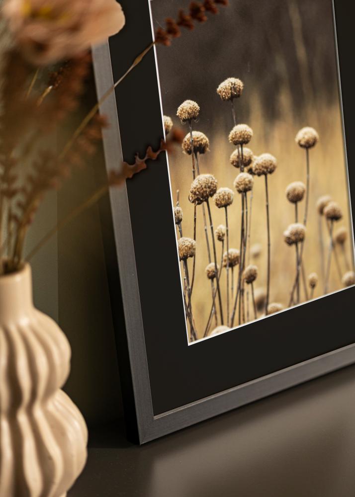 Ram med passepartou Rahmen Selection Schwarz 13x18 cm - Passepartout Schwarz 9x12 cm