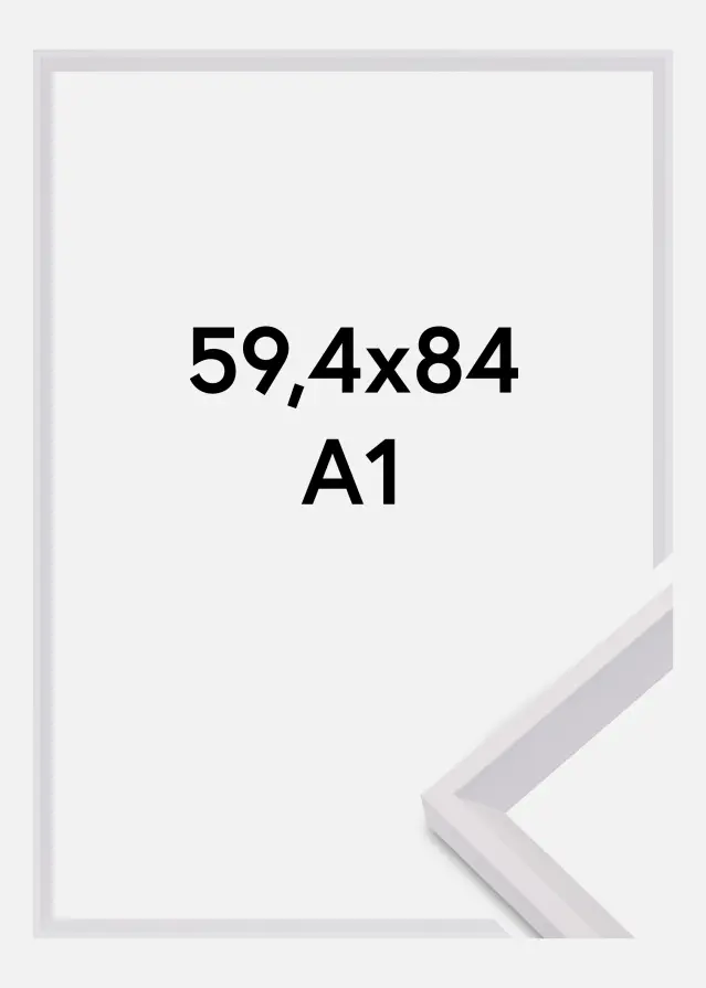 Galleri 1 Rahmen Globe Acrylglas Weiß 59,4x84,1 cm (A1)