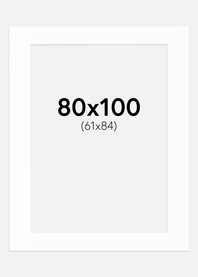 Egen tillverkning - Passepartouter Passepartout Weiß (weißer Kern) 80x100 cm (61x84)