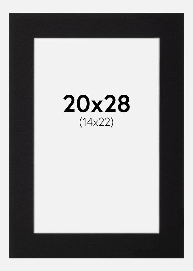 Artlink Passepartout Schwarz Standard (weißer Kern) 20x28 cm (14x22)