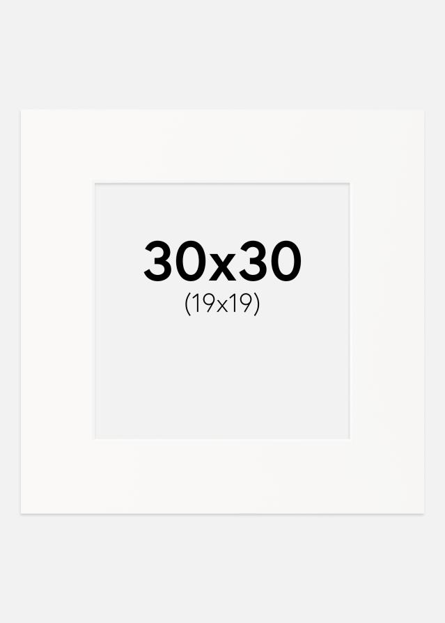 Galleri 1 Passepartout Offwhite (weißer Kern) 30x30 cm (19x19)