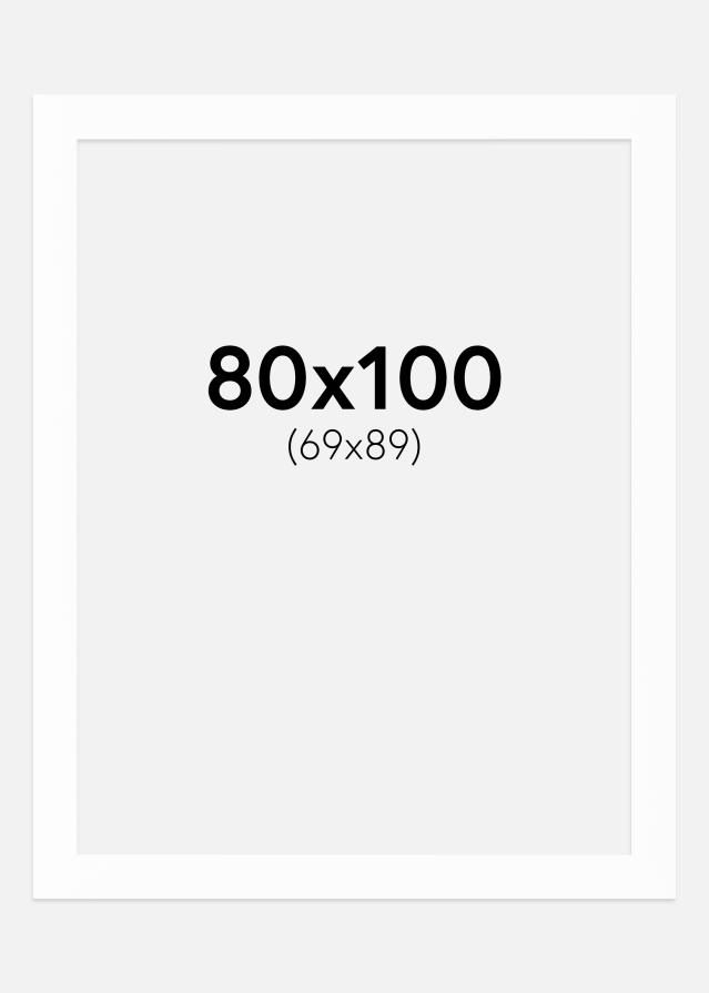 Egen tillverkning - Passepartouter Passepartout Weiß (weißer Kern) 80x100 cm (69x89)