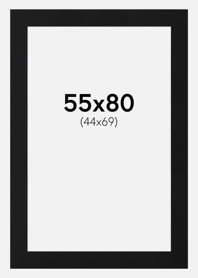 Artlink Passepartout Schwarz Standard (weißer Kern) 55x80 cm (44x69)