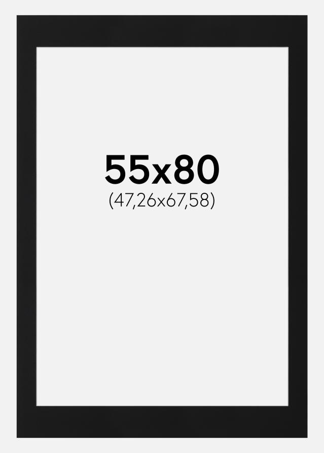 Artlink Passepartout Schwarz Standard (weißer Kern) 55x80 cm (47,26x67,58)