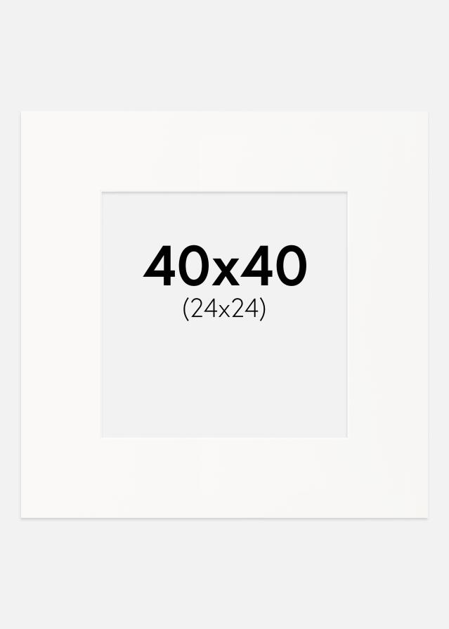 Galleri 1 Passepartout Offwhite (weißer Kern) 40x40 cm (24x24)