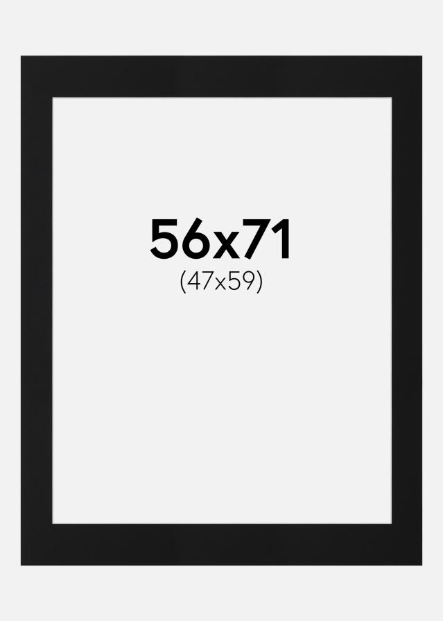 Artlink Passepartout Schwarz Standard (weißer Kern) 56x71 cm (47x59)
