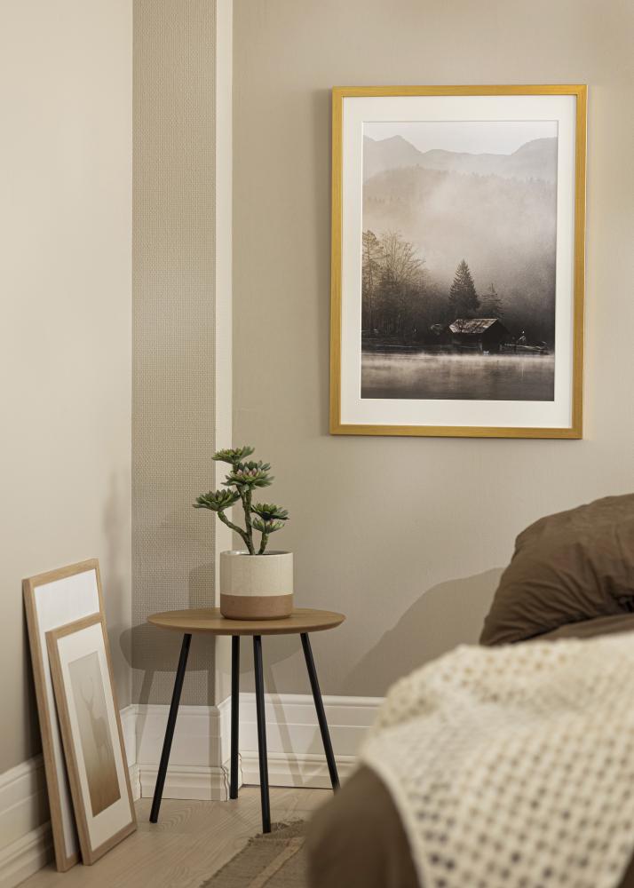 Galleri 1 Rahmen Gold Wood Acrylglas 60x60 cm