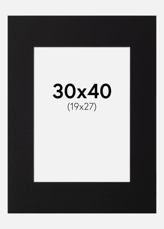 Artlink Passepartout Schwarz Standard (weißer Kern) 30x40 cm (19x27)