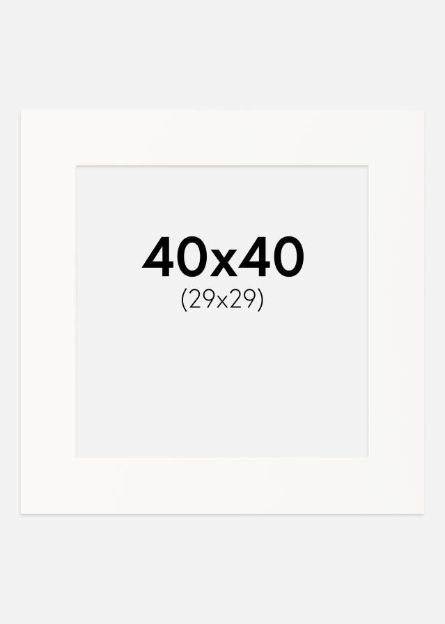 Galleri 1 Passepartout Offwhite (weißer Kern) 40x40 cm (29x29)