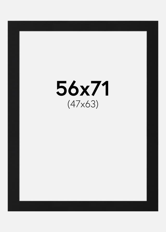 Artlink Passepartout Schwarz Standard (weißer Kern) 56x71 cm (47x63)