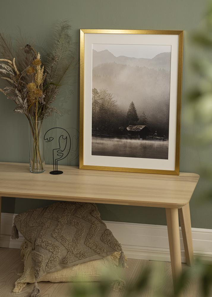 Galleri 1 Rahmen Gold Wood Acrylglas 60x60 cm