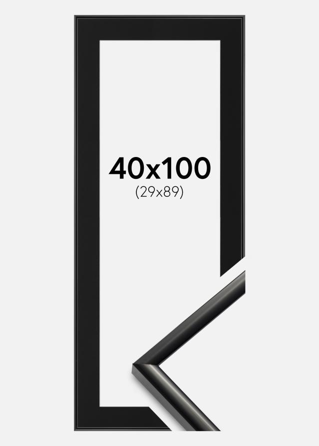 Ram med passepartou Rahmen New Lifestyle Schwarz 40x100 cm - Passepartout Schwarz 30x90 cm