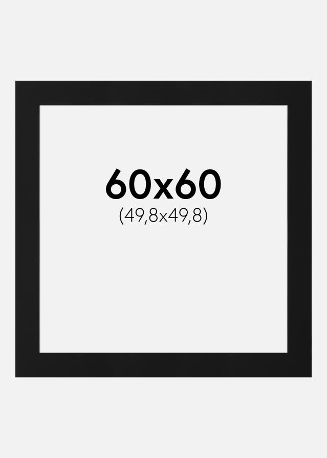 Artlink Passepartout Schwarz Standard (weißer Kern) 60x60 cm (49,8x49,8)