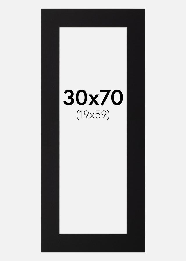 Artlink Passepartout Schwarz Standard (weißer Kern) 30x70 cm (19x59)