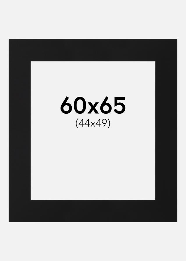 Artlink Passepartout Schwarz Standard (weißer Kern) 60x65 cm (44x49)