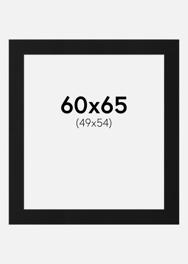 Artlink Passepartout Schwarz Standard (weißer Kern) 60x65 cm (49x54)