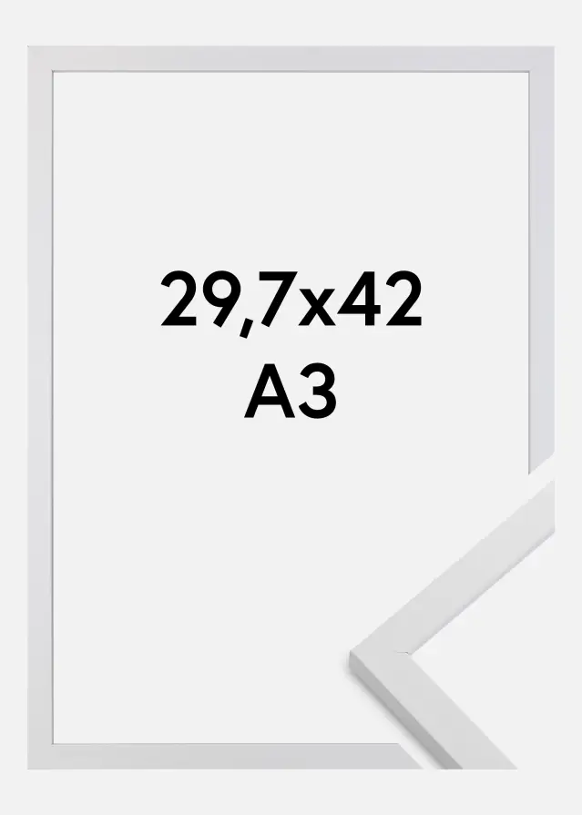 BGA Rahmen Trendy Acrylglas Weiß 29,7x42 cm (A3)