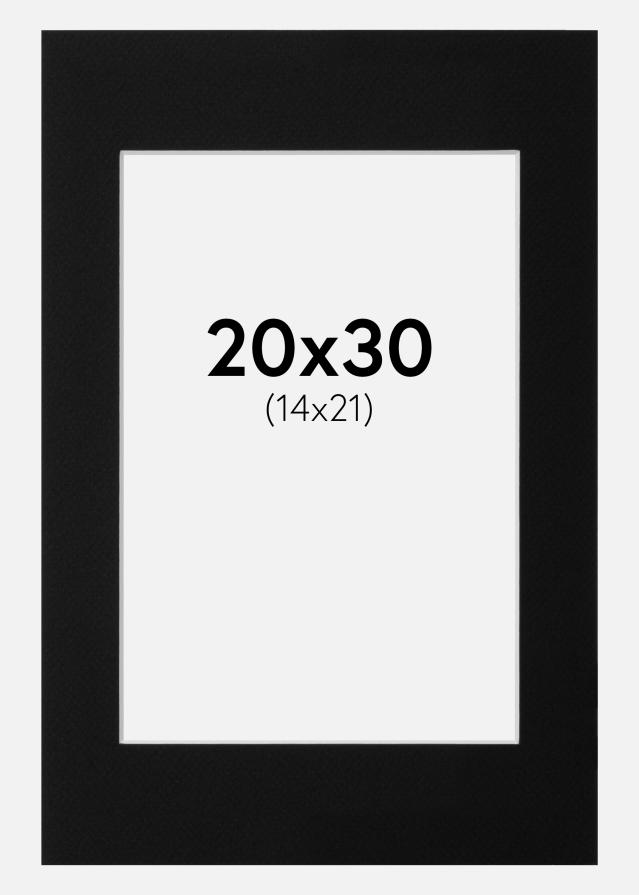 Artlink Passepartout Schwarz Standard (weißer Kern) 20x30 (14x21)