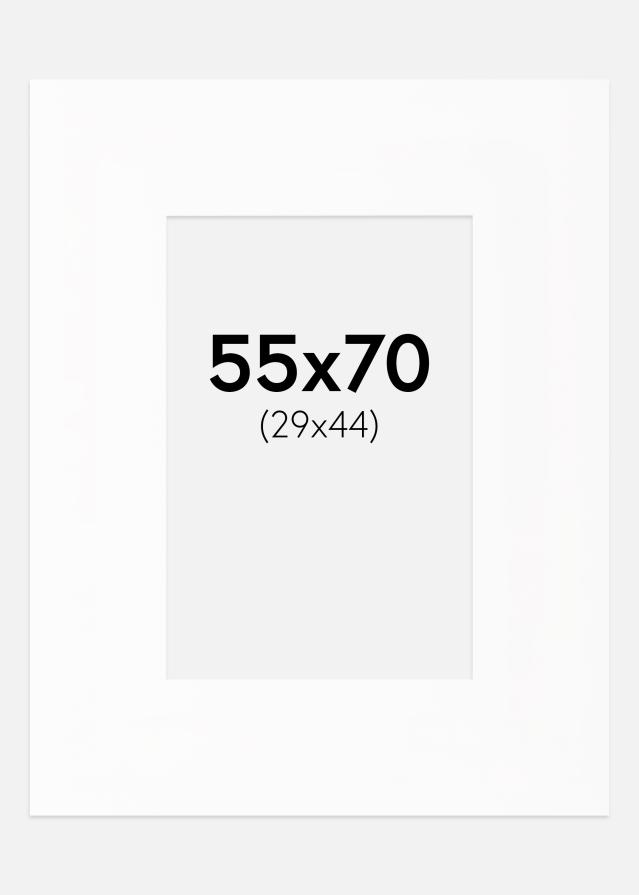 Artlink Passepartout XL Standard Weiß (weißer Kern) 55x70 cm (29x44)