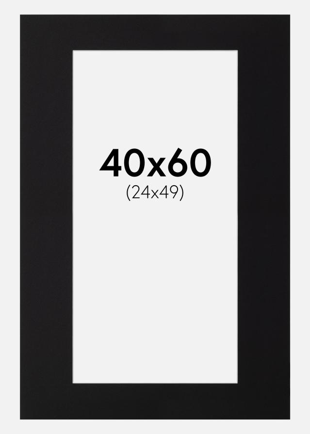 Artlink Passepartout Schwarz Standard (weißer Kern) 40x60 (24x49)