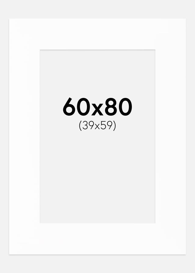 Artlink Passepartout XL Standard Weiß (weißer Kern) 60x80 cm (39x59)