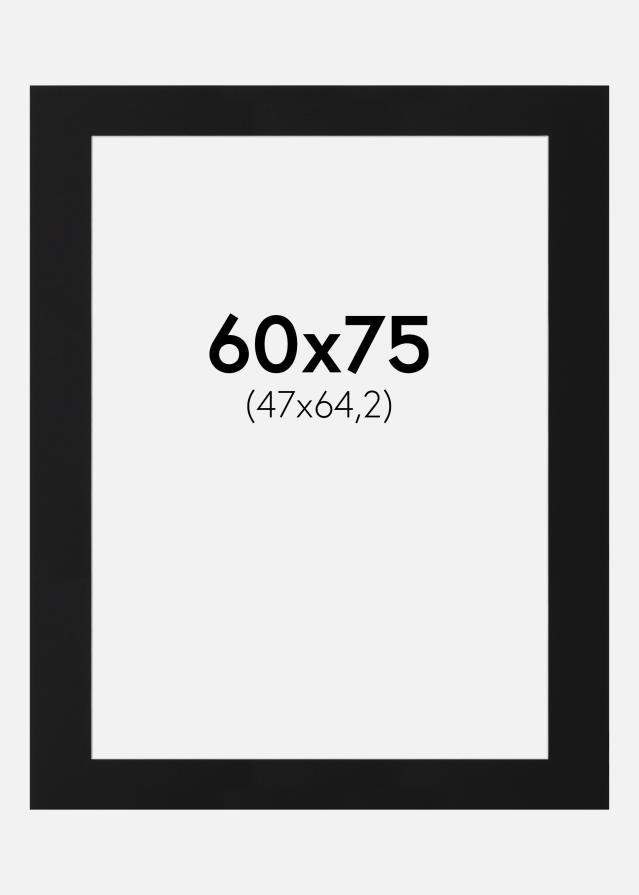 Artlink Passepartout Schwarz Standard (weißer Kern) 60x75 cm (47x64,2)