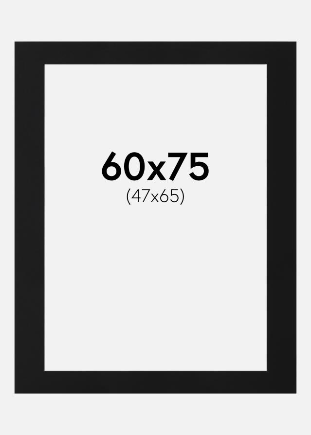 Artlink Passepartout Schwarz Standard (weißer Kern) 60x75 cm (47x65)