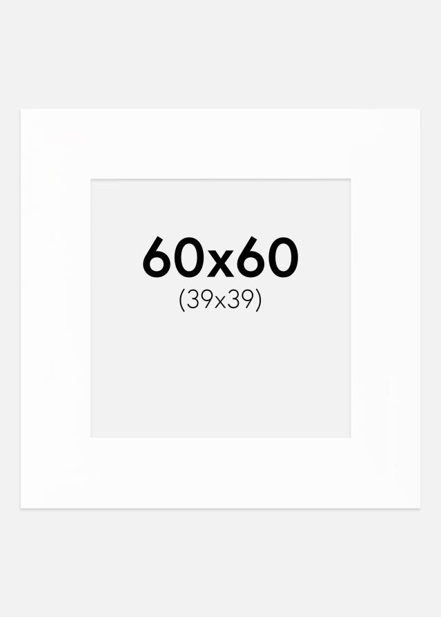 Galleri 1 Passepartout XL Weiß (Weiß Kern) 60x60 cm (39x39)