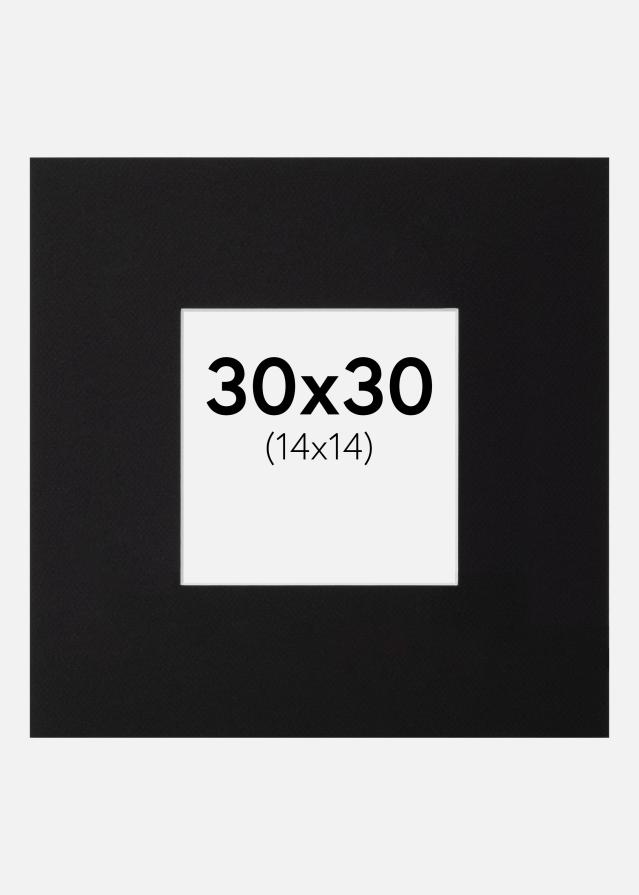 Galleri 1 Passepartout XL Schwarz (weißer Kern) 30x30 cm (14x14)