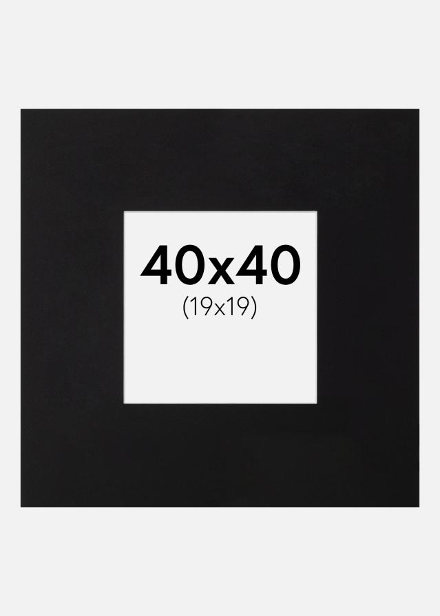 Galleri 1 Passepartout XL Schwarz (weißer Kern) 40x40 cm (19x19)