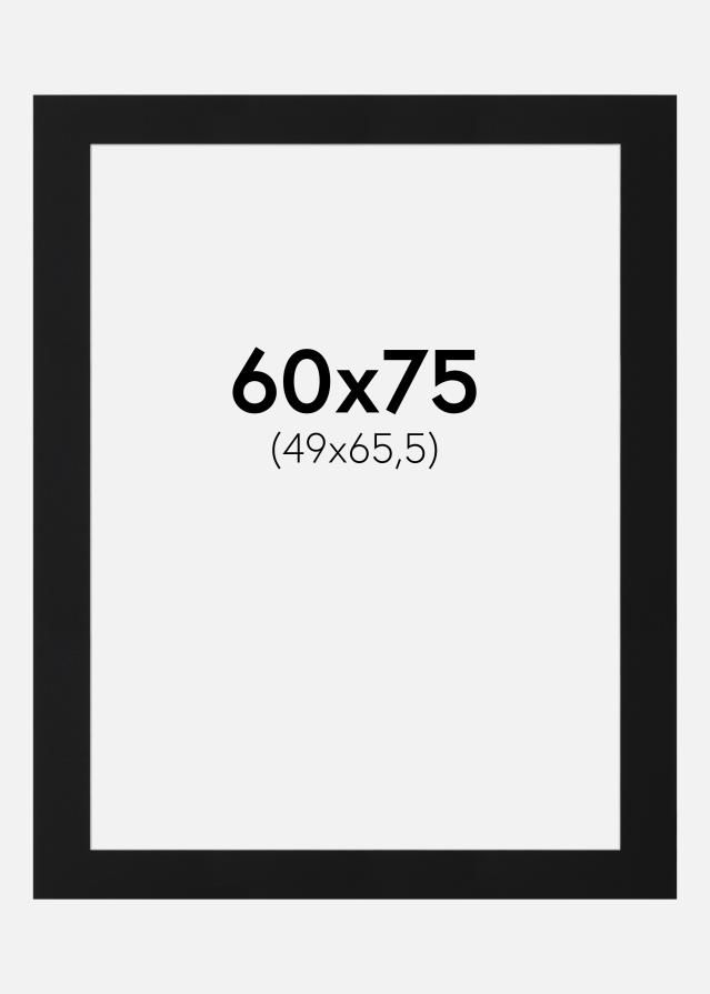 Artlink Passepartout Schwarz Standard (weißer Kern) 60x75 cm (49x65,5)