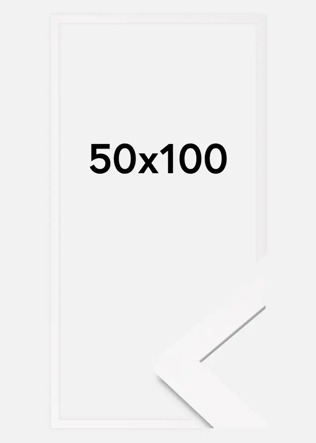 BGA Rahmen BGA Classic Acrylglas Weiß 50x100 cm