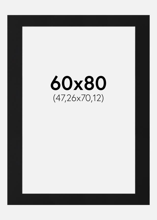 Artlink Passepartout Schwarz Standard (weißer Kern) 60x80 cm (47,26x70,12)