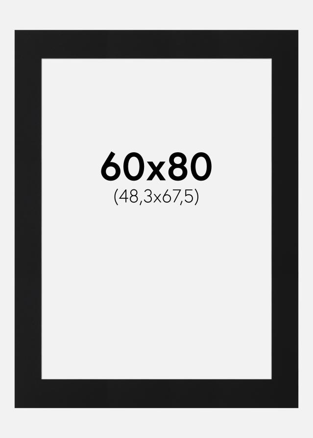 Artlink Passepartout Schwarz Standard (weißer Kern) 60x80 cm (48,3x67,5)