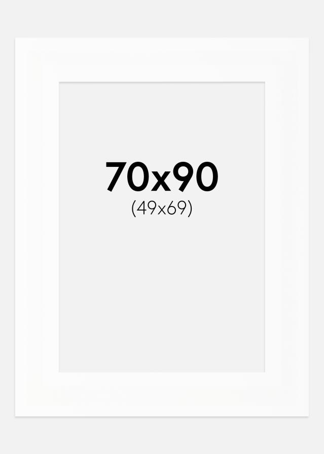 Galleri 1 Passepartout XL Weiß (weißer Kern) 70x90 cm (49x69)