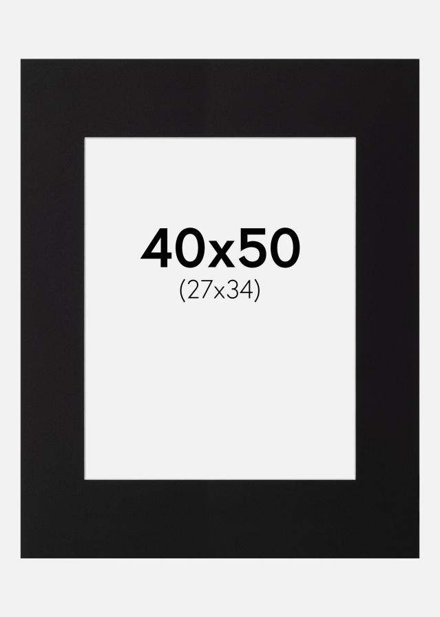Artlink Passepartout Schwarz Standard (weißer Kern) 40x50 cm (27x34)