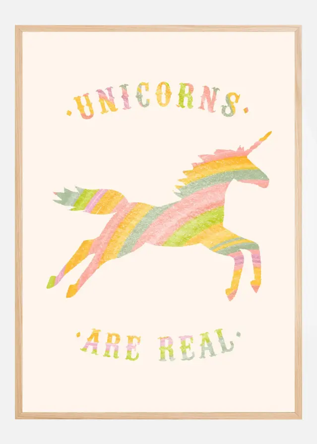 Bildverkstad Unicorns Are Real Poster