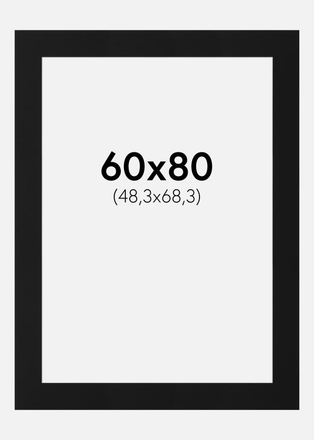 Artlink Passepartout Schwarz Standard (weißer Kern) 60x80 cm (48,3x68,3)