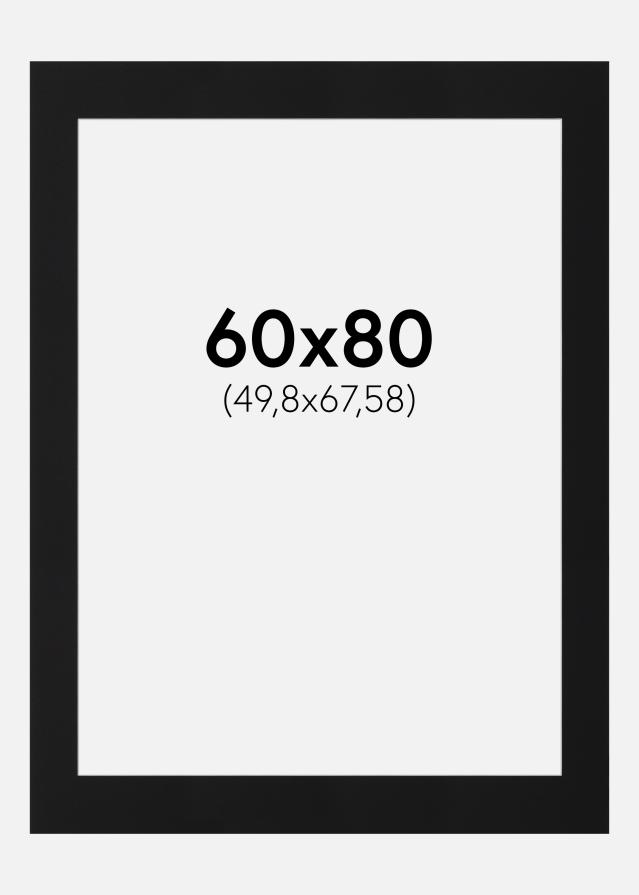 Artlink Passepartout Schwarz Standard (weißer Kern) 60x80 cm (49,8x67,58)