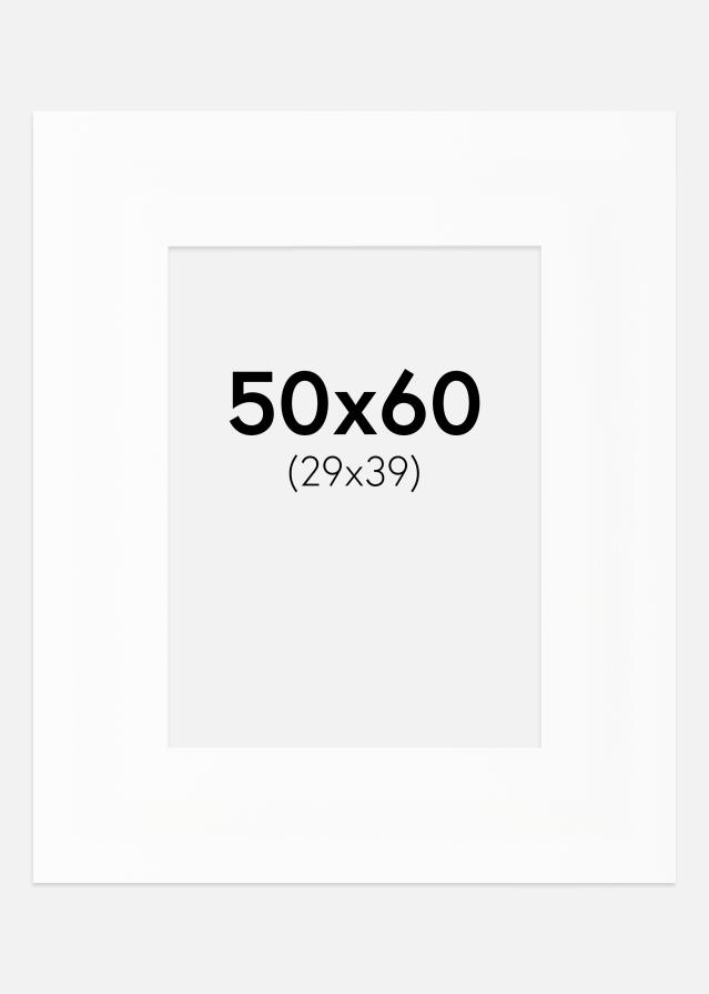 Artlink Passepartout XL Standard Weiß (weißer Kern) 50x60 cm (29x39)