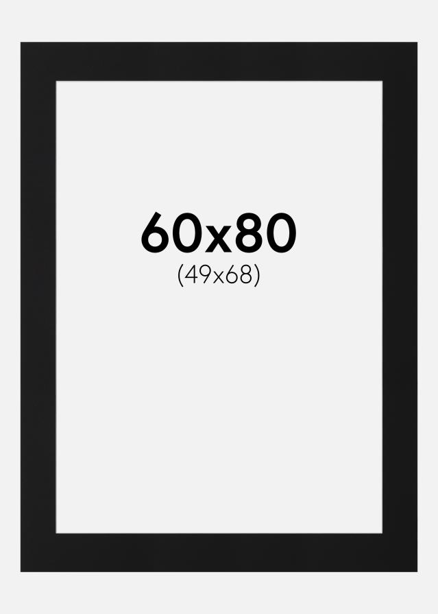 Artlink Passepartout Schwarz Standard (weißer Kern) 60x80 cm (49x68)