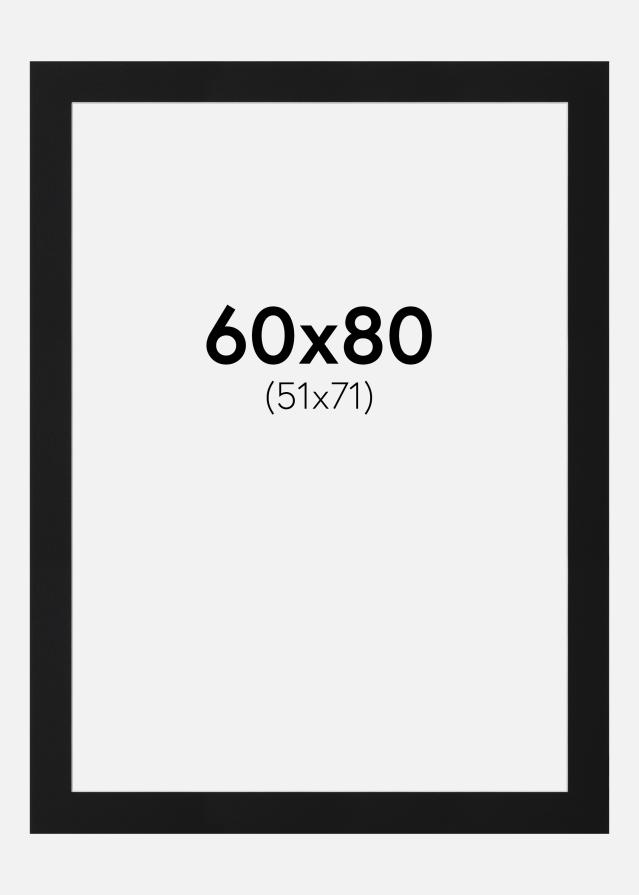 Artlink Passepartout Schwarz Standard (weißer Kern) 60x80 cm (51x71)
