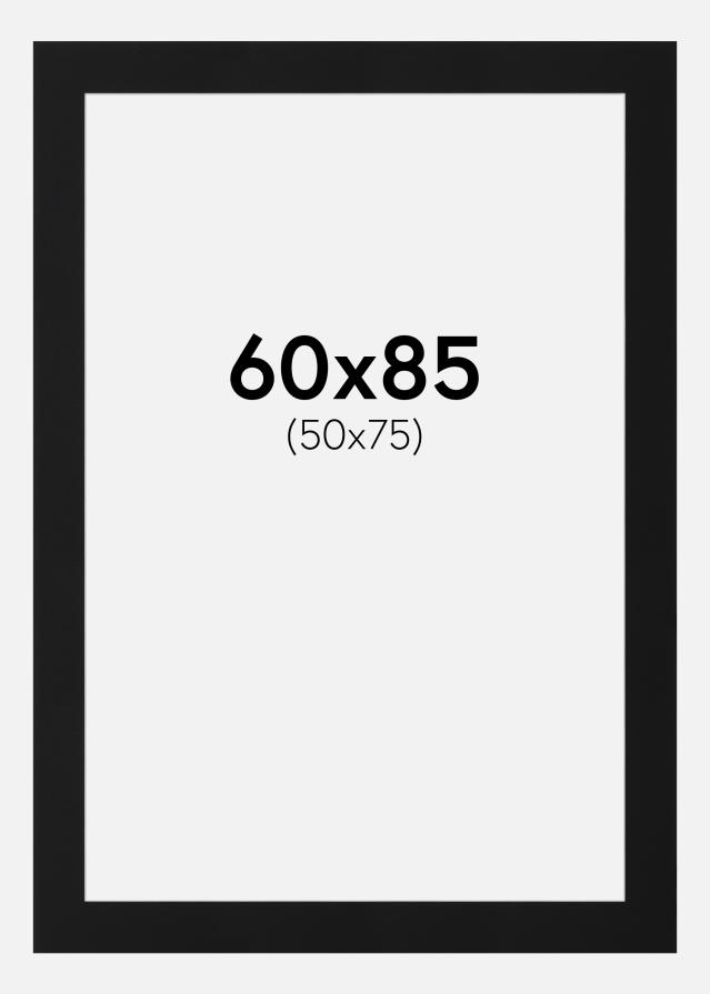 Artlink Passepartout Schwarz Standard (weißer Kern) 60x85 cm (50x75)