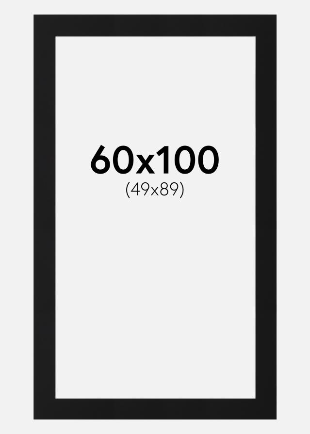 Artlink Passepartout Schwarz Standard (weißer Kern) 60x100 cm (49x89)