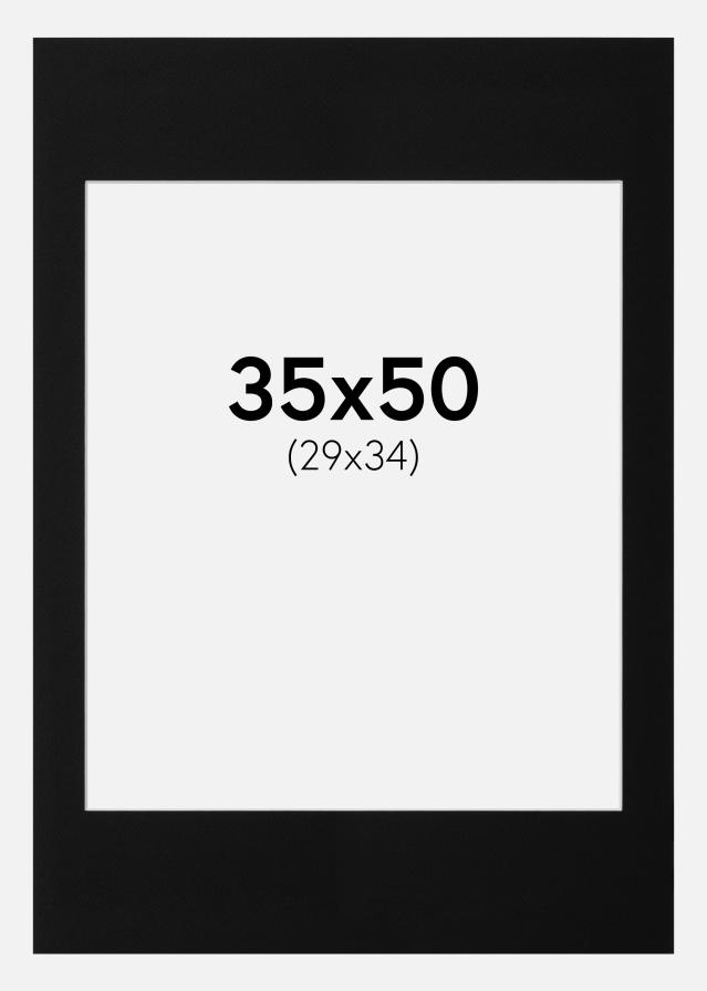 Artlink Passepartout Schwarz Standard (weißer Kern) 35x50 cm (29x34)