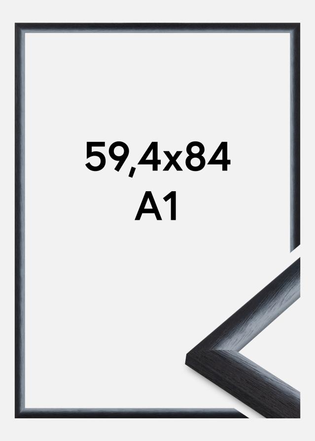 Jämtlands Ramfabrik Rahmen Cornwall Acrylglas Schwarz 59,4x84,1 cm (A1)