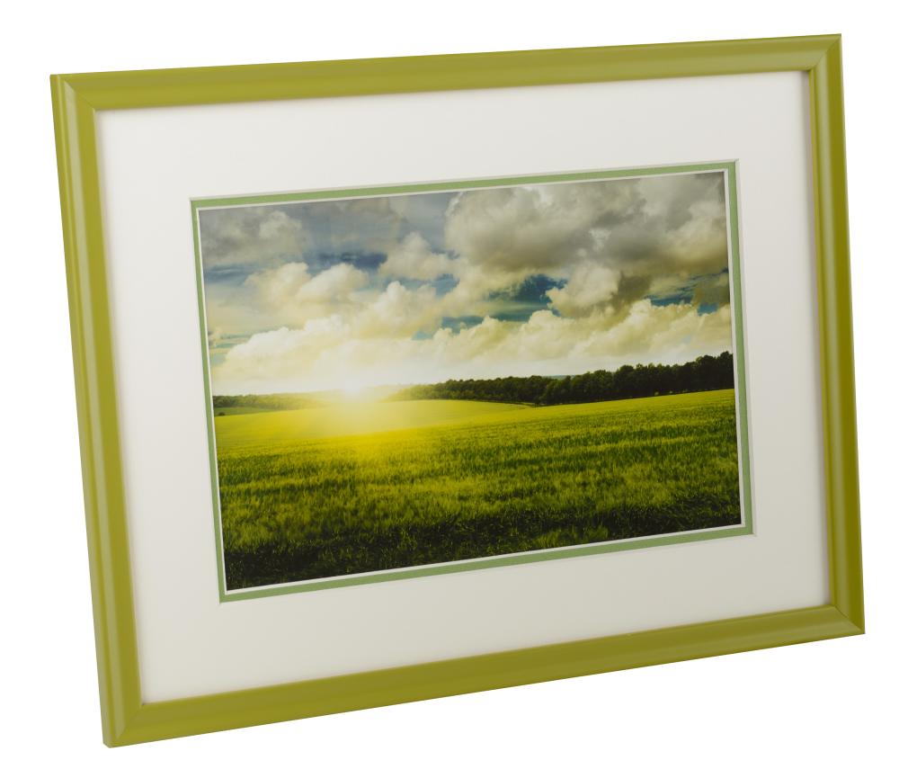 Egen tillverkning - Passepartouter Passepartout zweilagig - Weiß/Grün